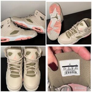 Air Jordan Beige and Pink Sneakers